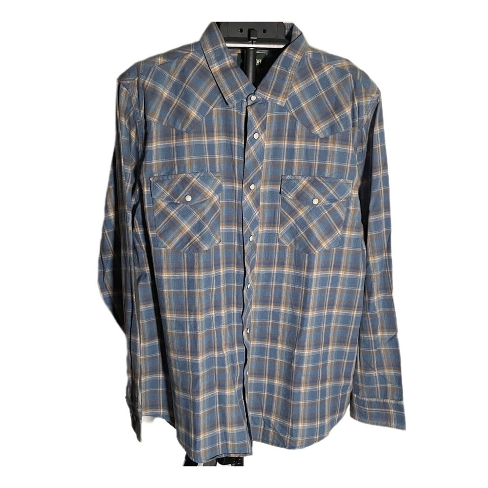 Outdoor Life Plaid Snap Up Long Sleeve Shirt XL